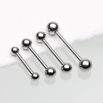4 Pcs of Assorted Size Trial Steel Nipple Barbell Pack
